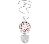 4th Of July Maple Happy Canada Day Pendant Angel Wings Rotating Necklace Jewelry