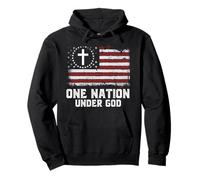 4th of July One Nation Under God Christian Flag USA Pullover Hoodie