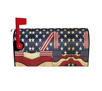 4th Of July Patriotic Flag Magnetic Mailbox Cover Mailbox Protector Letter Box Flap Easy Install No Tools 21x18 In