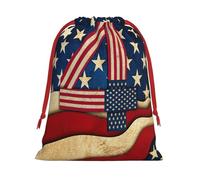 4th Of July Patriotic Flag Print Gift Stylish Pouches Holiday Celebration Wrapping Supplies Indoor Outdoor Daily Use