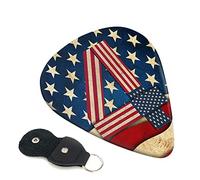4th of July Patriotic Flag Printed Guitar pick Guitar Plectrums for Acoustic Guitar Electric Guitar Bass Guitar - Guitar Accessories - 6 Pack 0.71mm