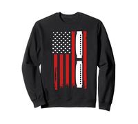 4th Of July Patriotic Harmonicist American Flag Harmonica Sweatshirt
