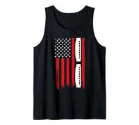 4th of July Patriotic Harmonicist American Flag Harmonica Tank Top
