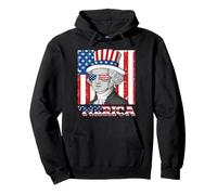 4th Of July Patriotic Merica George Washington American Flag Pullover Hoodie