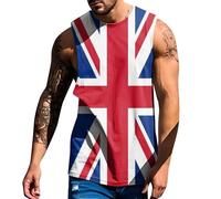 4th of July Shirts Mens Muscle Tank Top USA Flag Print Sleeveless Graphic Gym Workout American Flag Shirt (TYPE - 1, XL)