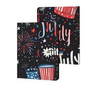 4th Of July U.S.A. Celebration Slim Case Compatible with iPad 10th 9th 8th 7th Generation 2022 2021 2020 2019 Protective Cover Stand