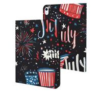 4th Of July U.S.A. Celebration Slim Case Compatible with iPad 10th 9th 8th 7th Generation 2022 2021 2020 2019 Protective Cover Stand