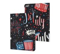 4th Of July U.S.A. Celebration Slim Case Compatible with iPad 10th 9th 8th 7th Generation 2022 2021 2020 2019 Protective Cover Stand