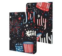 4th Of July U.S.A. Celebration Slim Case Compatible with iPad 10th 9th 8th 7th Generation 2022 2021 2020 2019 Protective Cover Stand