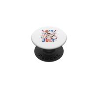 4th Of July US Flag Fireworks Funny Pirates Patriotic Lover PopSockets Adhesive PopGrip