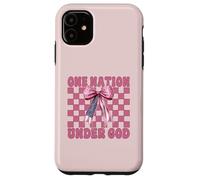 4th of July USA American Flag Patriotic One Nation Under God Case for iPhone 11