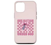 4th of July USA American Flag Patriotic One Nation Under God Case for iPhone 12/12 Pro