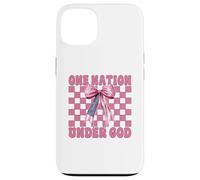 4th of July USA American Flag Patriotic One Nation Under God Case for iPhone 13