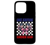 4th of July USA American Flag Patriotic One Nation Under God Case for iPhone 15 Pro Max