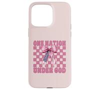 4th of July USA American Flag Patriotic One Nation Under God Case for iPhone 15 Pro Max