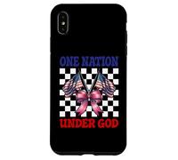 4th of July USA American Flag Patriotic One Nation Under God Case for iPhone XS Max