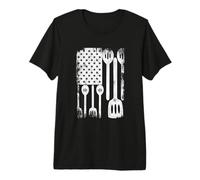 4th of July USA Flag Cooking Premium T-Shirt