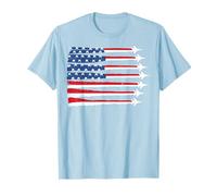4th of July USA Flag Fighter Jet Patriotic Baby Boy Toddler T-Shirt