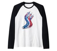 4th of July USA Flag Jets Memorial Day Raglan Baseball Tee