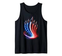 4th of July USA Flag Jets Memorial Day Tank Top