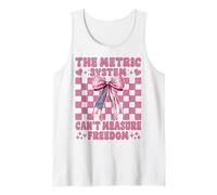 4th of July USA Flag The Metric System Can't Measure Freedom Tank Top