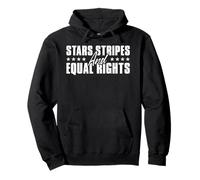 4th Of July Women's Stars Stripes And Equal Rights Pullover Hoodie