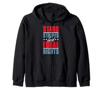 4th Of July Women's Stars Stripes And Equal Rights Zip Hoodie