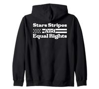 4th Of July Women's Stars Stripes And Equal Rights Zip Hoodie