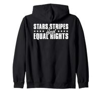 4th Of July Women's Stars Stripes And Equal Rights Zip Hoodie