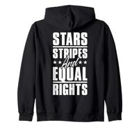4th Of July Women's Stars Stripes And Equal Rights Zip Hoodie