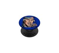 4th of July WTF Is A Kilometer George Washington PopSockets Adhesive PopGrip