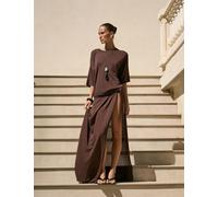 4th & Reckless Knitted Crew Neck Beach T-Shirt Brown