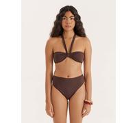 4th & Reckless Knot Front Halterneck Bikini Top Chocolate