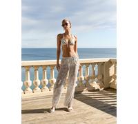 4th & Reckless Polka Dot Drawstring Relaxed Beach Trousers White Mix