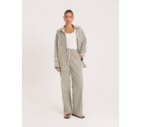 4th & Reckless Pure Cotton Striped Wide Leg Trousers Multi