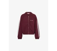 4th & Reckless Womens 4th & Reckless Annamaria Zip-Up Cotton-Jersey Bomber Jacket Redx M