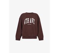 4th & Reckless Womens 4th & Reckless Avenue Logo-Print Cotton Sweatshirt Chocolate S