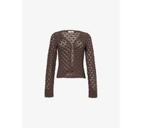 4th & Reckless Womens 4th & Reckless Dellina V-Neck Knitted Top Chocolate 10