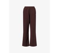 4th & Reckless Womens 4th & Reckless Fergie Wide-Leg Cotton-Jersey Jogging Bottoms Chocolate M