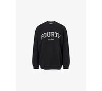 4th & Reckless Womens 4th & Reckless Fourth Logo-Embroidered Cotton-Jersey Sweatshirt Black M