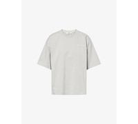 4th & Reckless Womens 4th & Reckless Kurzon Logo-Embroidered Cotton T-Shirt Grey M