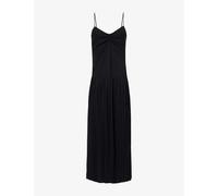 4th & Reckless Womens Black Klara Pleated V-neck Woven Maxi Dress 8