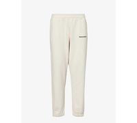 4th & Reckless Womens Cream Fourth Logo-embroidered Cotton-jersey Jogging Bottoms Xl