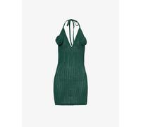 4th & Reckless Womens Green Coco Flower Motif-embroidered Cotton-blend Mini Dress 10