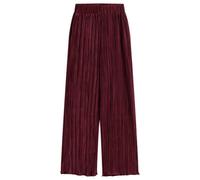 4th & Reckless Women's Plisse Trousers Burgundy UK 8