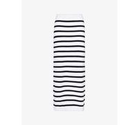 4th & Reckless Womens Stripe Rico Elasticated-waist Cotton-blend Maxi Skirt 8
