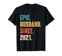 4th Wedding Anniversary For Him - Epic Husband Since 2021 T-Shirt