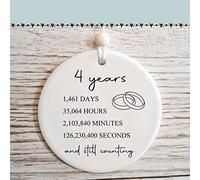 4th Wedding for Her or Him, 4 Years Marriage Gift for Couple, Fruit and Flower Anniversary Present for Wife Husband