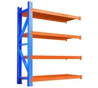 4Tier Adjustable Metal Shelving Unit for Garage Warehouse or Workshop HeavyDuty Boltless Storage Shelves Blue 80x40x200cmMaximize Space & Organization
