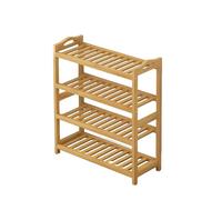 4Tier Bamboo Shoe RackVertical Shoe Organizer for Entryway SpaceSaving Storage Solution for Apartments & Dorms Stylish Narrow Shelf (90cm)